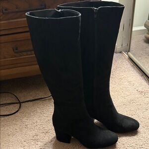Rouge Helium Black Over the Knee Boots